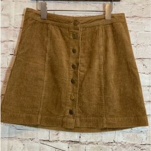 Charlotte Russe Corduroy Button Front Mini Skirt